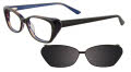 Takumi TK921 With Magnetic Clip-On Lens Black & Blue with clip (90) Eyeglasses - Color Image