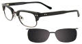 Takumi TK922-With Magnetic Clip-On Lens Black with clip (90) Eyeglasses - Color Image