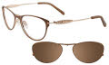 Takumi TK926 With Magnetic Clip-On Lens Matte Brown with Clip (10) Eyeglasses - Color Image