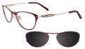 Takumi TK926 With Magnetic Clip-On Lens Matte Burgundy with Clip (30) Eyeglasses - Color Image