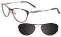 Takumi TK926 With Magnetic Clip-On Lens Matte Violet with Clip (80) Eyeglasses - Color Image