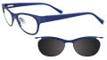 Takumi TK931 With Magnetic Clip-On Lens Matte Navy with Clip (50) Eyeglasses - Color Image