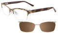 Takumi TK972 With Magnetic Clip-On Lens Light Gold and Dark Brown / Brown Clip-On Lens (15) Eyeglasses - Color Image