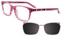 Takumi TK998 With Magnetic Clip-On Lens Lavender Marbled with Grey Clip on Lens (80) Eyeglasses - Color Image