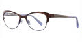 Takumi TK1027 With Magnetic Clip-On Lens Satin Brown & Lilac w/Clip on the Lens (010) Eyeglasses - Color Image