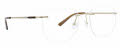 Totally Rimless Edgewood(362) Gold Eyeglasses - Color Image