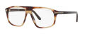 Tom Ford Blue Light Collection FT5901-B Light Brown / Striped / Shiny Dark Brown (050) Eyeglasses - Color Image