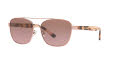 Tory Burch TY6069 Shiny Rose Gold Metal / Violet Gradient Brown Lens (329414) Sunglasses - Color Image