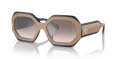 Tory Burch TY7192U Navy Beige / Clear Gradient Grey Mirror Silver Lens (19396I) Sunglasses - Color Image