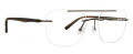Totally Rimless Quattro (365) Dark Brown  Eyeglasses - Color Image