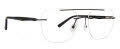 Totally Rimless Quattro (365) Gunmetal Eyeglasses - Color Image