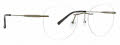 Totally Rimless Saturn 369 Gold Eyeglasses - Color Image