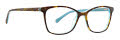 Trina Turk Teddi Tortoise Aqua Eyeglasses - Color Image
