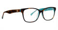 Trina Turk Birdie Tortoise Aqua (TORT) Eyeglasses - Color Image