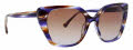 Trina Turk Kamari Purple Horn Sunglasses - Color Image