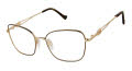 Tura R138 Brown / Gold (BRN) Eyeglasses - Color Image