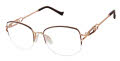 Tura R140 Burgundy/Rose Gold (BUR) Eyeglasses - Color Image