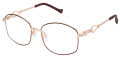 Tura R142 Burgundy Rose Gold (BUR) Eyeglasses - Color Image