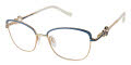 Tura R144 Slate/Gold (SLA) Eyeglasses - Color Image