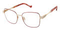 Tura TE281 Burgundy/Gold - BUR Eyeglasses - Color Image