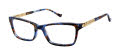 Tura TE263 Navy Marble (NAV) Eyeglasses - Color Image