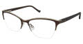 Tura R547 Dark Brown/Gold (DBR) Eyeglasses - Color Image