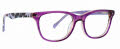Vera Bradley Kids Merit Plum Pansies Eyeglasses - Color Image