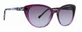 Vera Bradley Jewell Plum Pansies Sunglasses - Color Image