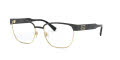 Versace VE1264 Matte Black-Gold (1436) Eyeglasses - Color Image