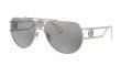 Versace VE2225 Pale Gold / Light Grey Mirror Silver 80 Lens (12526G) Sunglasses - Color Image
