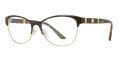 Versace VE1233Q Brown-Pale Gold (1344) Eyeglasses - Color Image