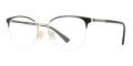 Versace VE1247 Black-Pale Gold (1252) Eyeglasses - Color Image