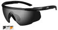 Wiley X Saber Advanced Matte Black / Smoke Grey - Clear - Light Rust (308) Sunglasses - Color Image