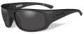 Wiley X WX Omega Black Ops - Matte Black / Smoke Grey (ACOME01) Sunglasses - Color Image