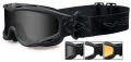 Wiley X Goggles Spear Matte Black / Smoke Grey - Clear - Light Rust (SP293B) Sunglasses - Color Image