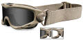 Wiley X Goggles Spear Tan / Smoke Grey - Clear Lenses (SP29T) Sunglasses - Color Image
