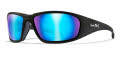 Wiley X WX Boss Matte Black / Captivate Polarized Blue Mirror (CCBOS09) Sunglasses - Color Image