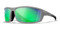 Wiley X WX Grid Matte Cool Grey / Captivate Polarized Green Mirror Lens (CCGRD07) Sunglasses - Color Image