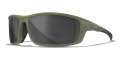 Wiley X WX Grid Matte Utility Green / Captivate Polarized Grey Lens (CCGRD08) Sunglasses - Color Image