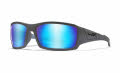 Wiley X WX Twisted Matte Grey / Captivate Polarized Blue Mirror (SSTWI09) Sunglasses - Color Image