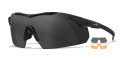 Wiley X WX Vapor Matte Black / Grey/Clear/Light Rust (3552) Sunglasses - Color Image