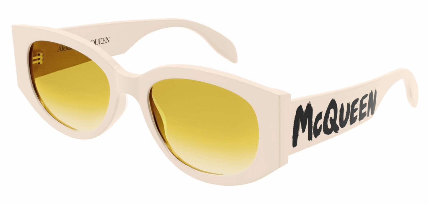 Alexander McQueen AM0330S Women's Sunglasses In White