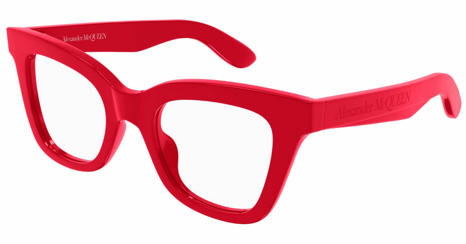Alexander McQueen AM0394O Women's Eyeglasses, In Red