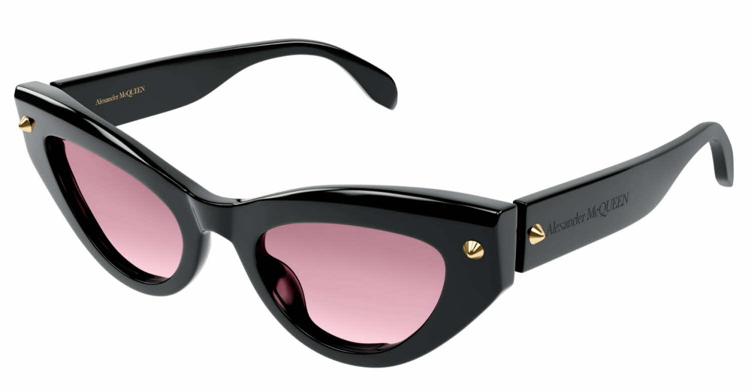 Alexander McQueen AM0407S Women's Sunglasses, In Black / Pink