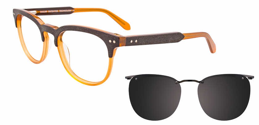 Visit Eyeglasses Takumi TK1024 With Magnetic Clip-On Lens Image 1