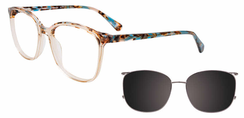 Takumi TK1178 With Magnetic Clip-On Lens Womens Eyeglasses in Brown 150$