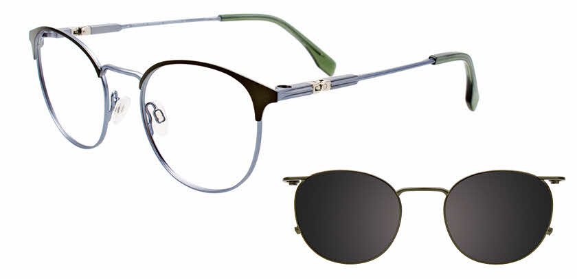 Visit Eyeglasses Takumi TK1190 With Magnetic Clip-On Lens Image 1