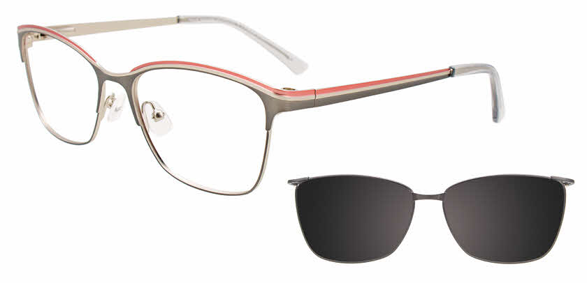 Takumi TK1207 Magnetic Clip-on Lens Women's Eyeglasses in Grey