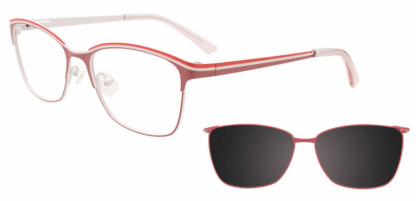 Takumi TK1207 Magnetic Clip-on Lens Womens Eyeglasses in Red 150$