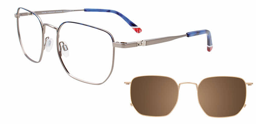 Takumi TK1240 with Magnetic Clip On Lens Eyeglasses in Silver 150$